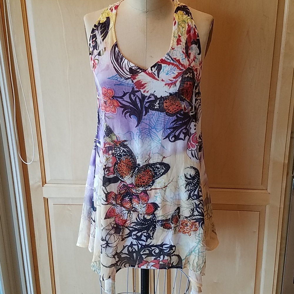 S-Twelve printed chiffon dress